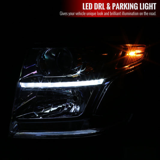 2015-2020 Chevy Tahoe Projector Spec-D Headlights Chrome