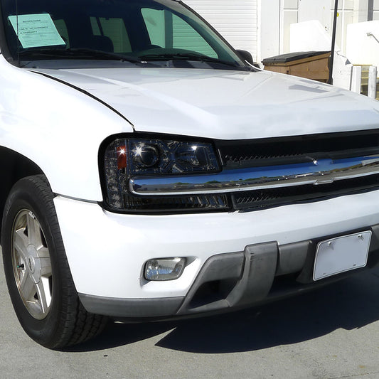 2002-2009 Chevy Trailblazer Projector Spec-D Headlights Smoked