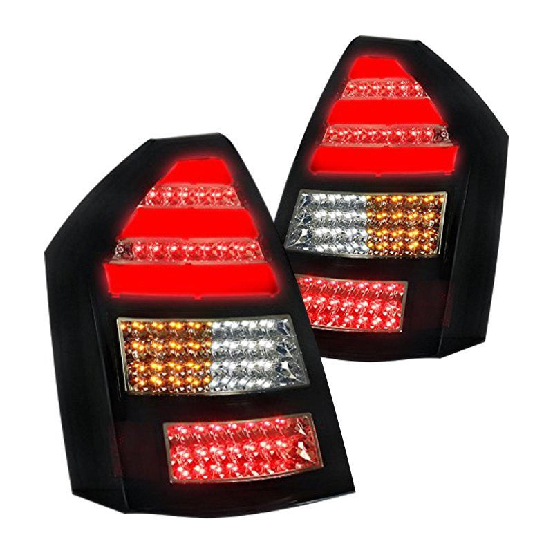 Spe-D 2005-2007 Chrysler 300C LED Spec-D Tail Lights Black Tinted