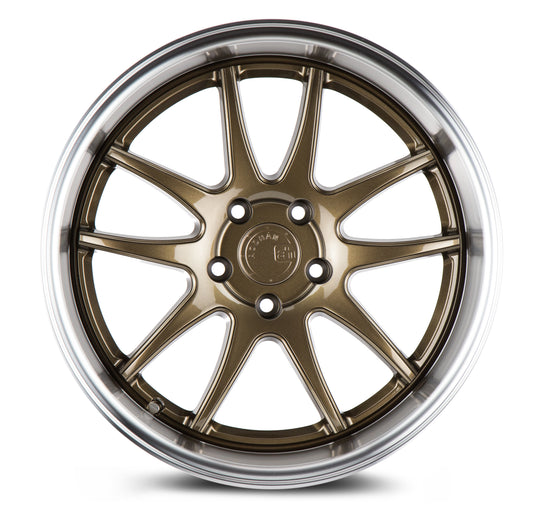 Aodhan DS02 18x10.5 Concave gold 5x114.3 wheel ET15 stance