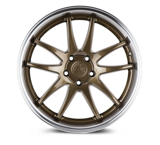 Aodhan DS02 18x9.5 Concave gold 5x114.3 wheel ET30 stance