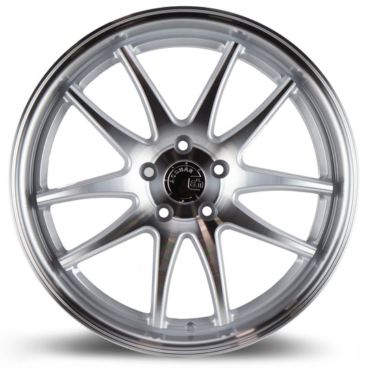 Aodhan DS02 19x9.5 Concave black 5x114.3 wheel ET15 stance