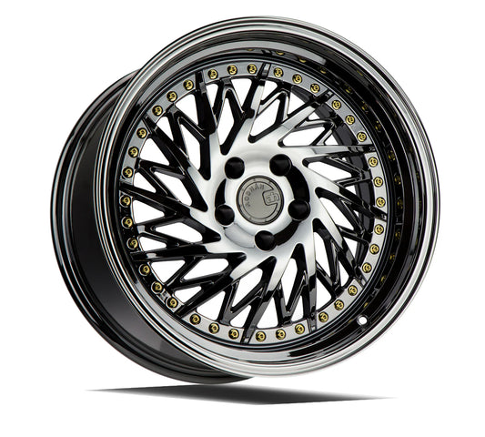 Aodhan DS03 18x10.5 directional black 5x114.3 wheel ET15 stance