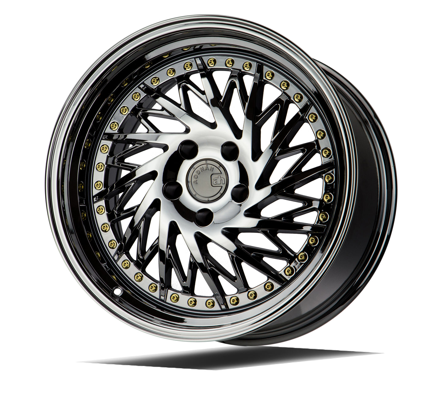 Aodhan DS03 18x9.5 rim directional gold 5X4.5 wheel ET30 Hellaflushed
