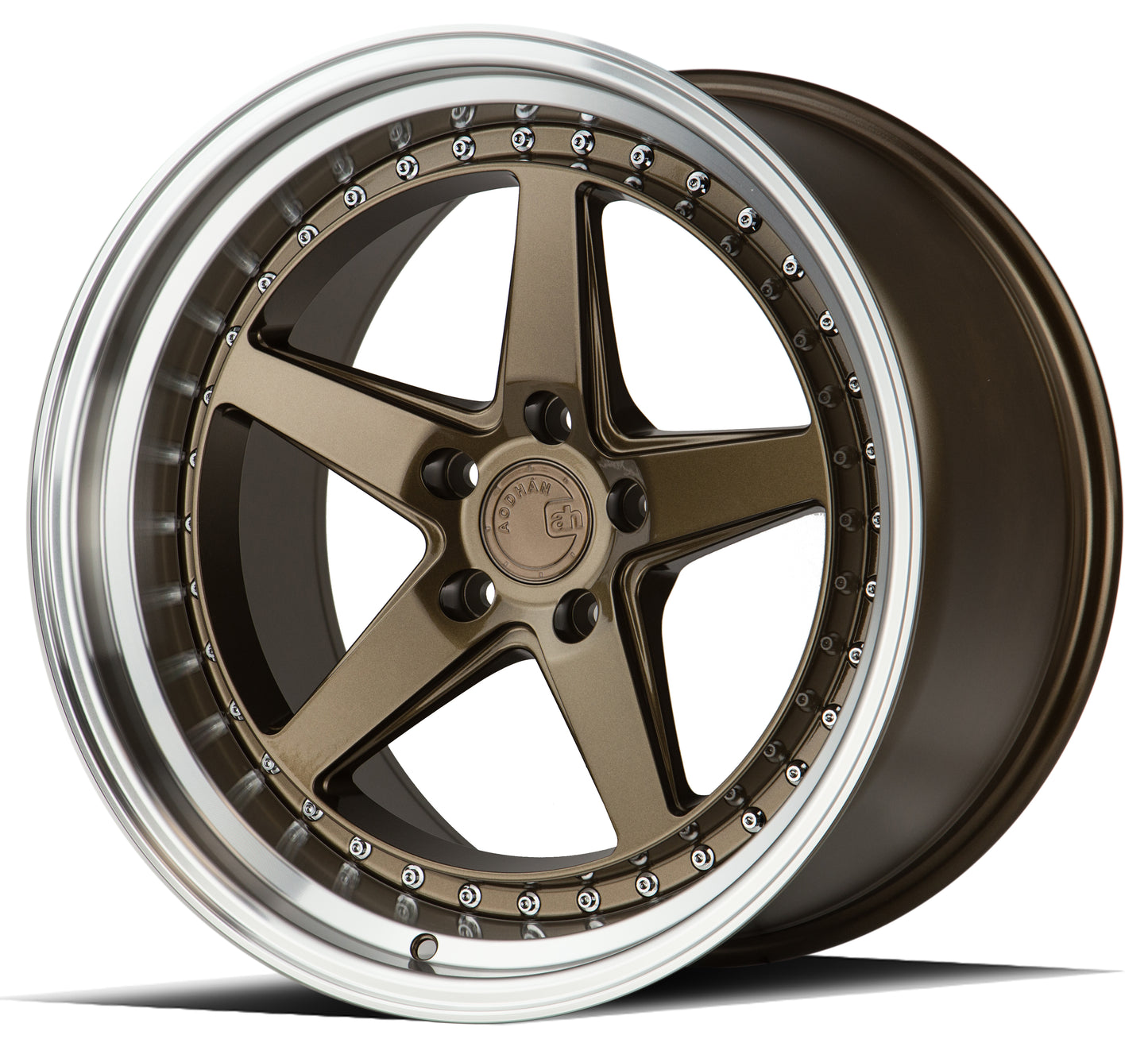 Aodhan DS05 19x11 rim deep dish bronze 5X4.5 wheel ET15 Hellaflushed