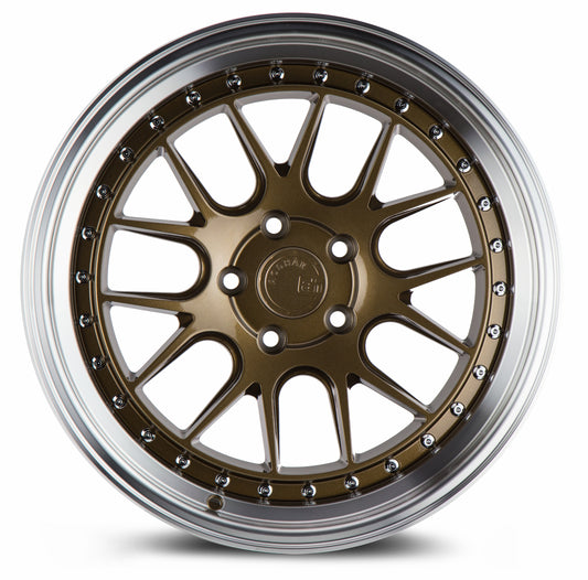 Aodhan DS06 18x8.5 big fat lip bronze 5x114.3 wheel ET35 stance