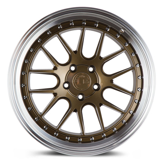 Aodhan DS06 19x9.5 big fat lip bronze 5x114.3 wheel ET15 stance