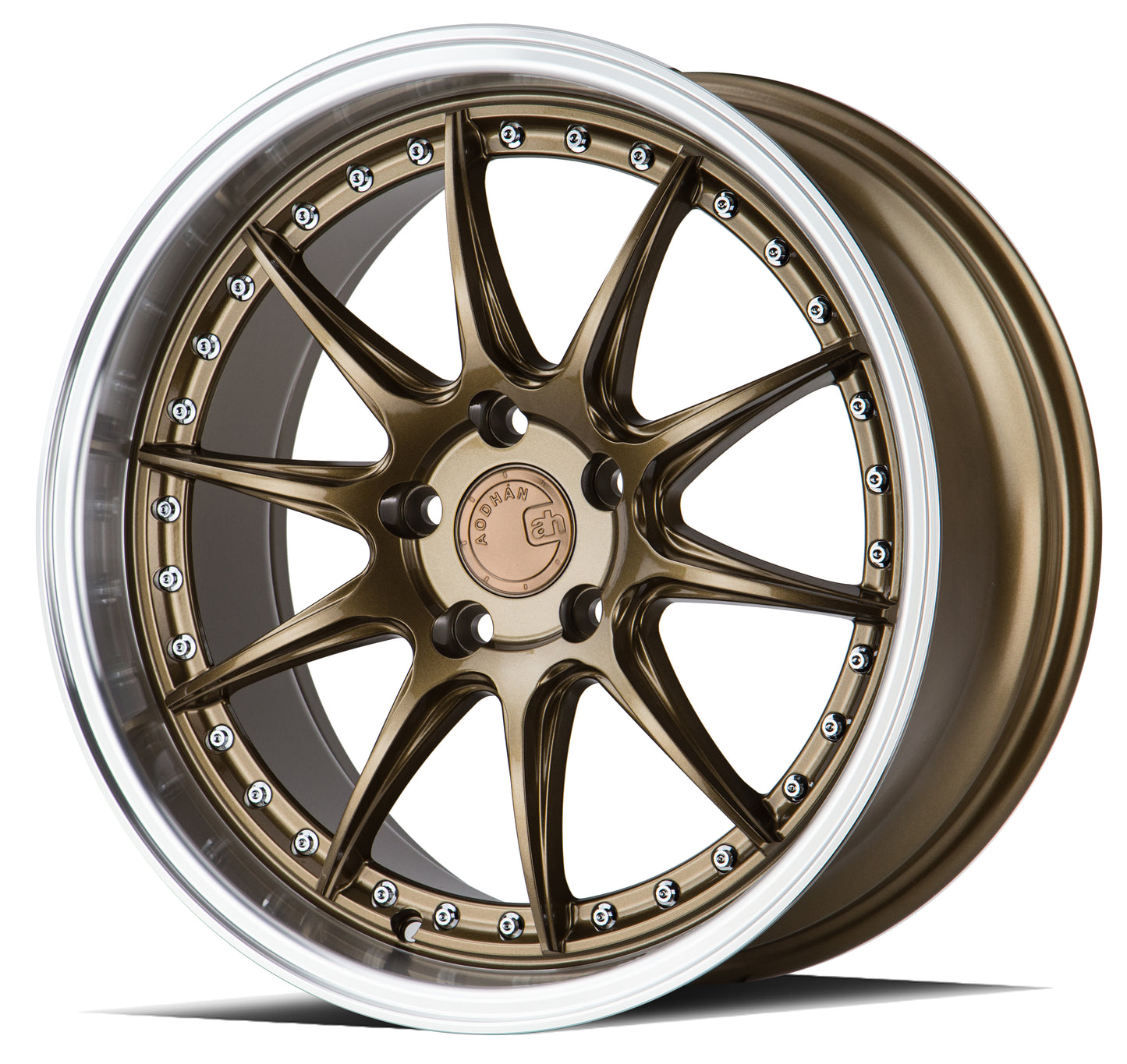 Aodhan DS07 18x8.5 rim deep dish bronze 5X4.5 wheel ET35 Hellaflushed