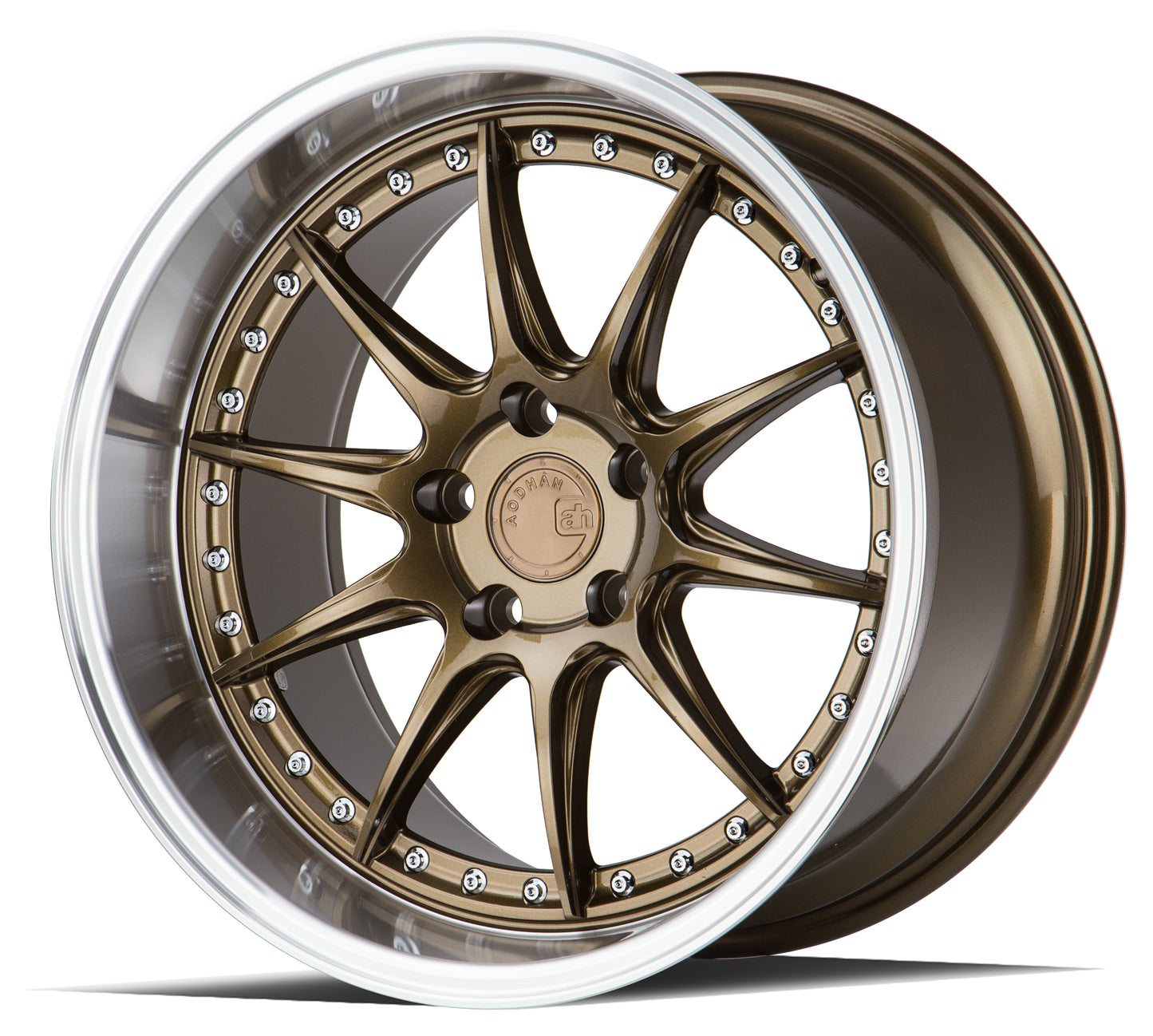 Aodhan DS07 19x11 rim deep dish bronze 5X4.5 wheel ET22 Hellaflushed