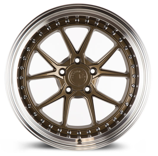 Aodhan DS08 18x10.5 semi forged bronze 5x114.3 wheel ET22 stance