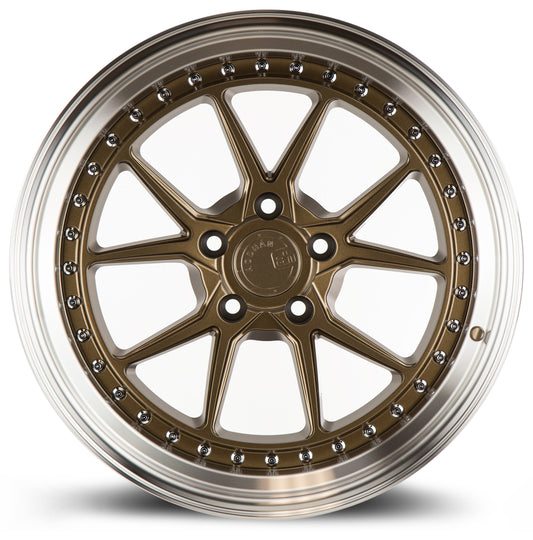 Aodhan DS08 18x8.5 semi forged bronze 5x114.3 wheel ET35 stance