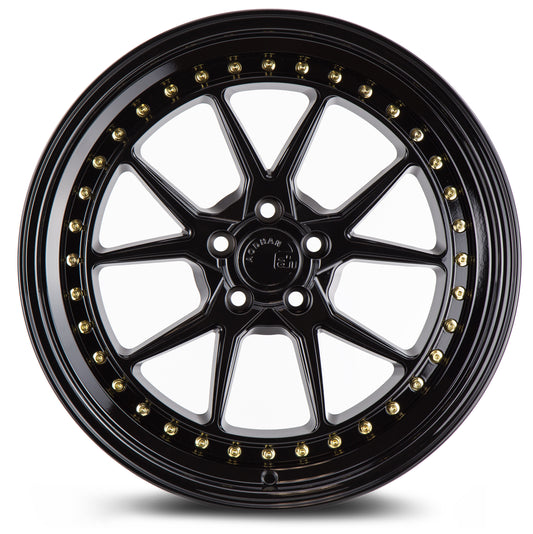 Aodhan DS08 18x8.5 big fat lip black 5x120 wheel ET35 stance