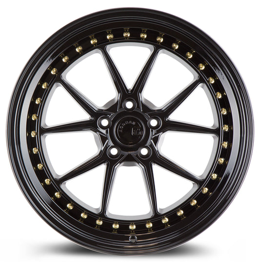 Aodhan DS08 19x8.5 big fat lip black 5x120 wheel ET35 stance