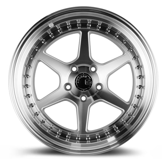 Aodhan DS09 18x10.5 semi forged silver 5x114.3 wheel ET15 stance