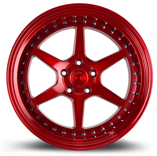 Aodhan DS09 19x11 semi forged red 5x114.3 wheel ET22 stance