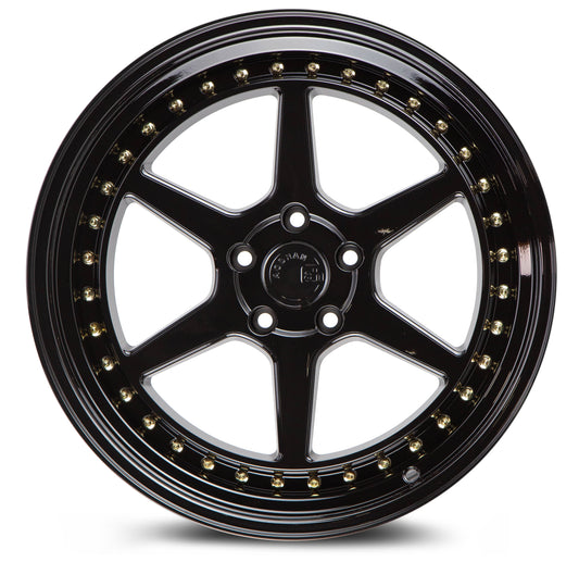 Aodhan DS09 19x11 semi forged black 5x114.3 wheel ET22 stance