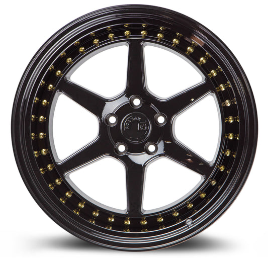 Aodhan DS09 19x9.5 semi forged black 5x114.3 wheel ET15 stance