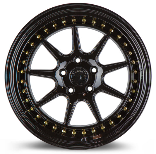 Aodhan DS-X 18x8.5 semi forged black 5x100 wheel ET35 stance