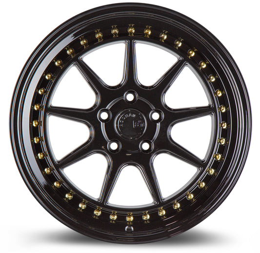 Aodhan DS-X 18x9.5 semi forged black 5x114.3 wheel ET15 stance