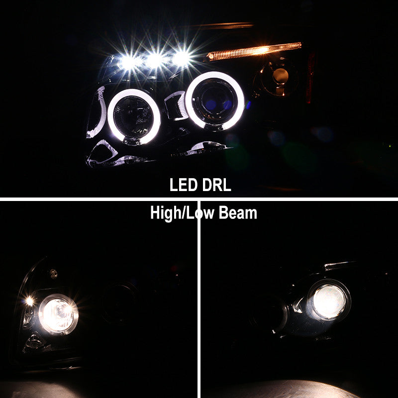 2LHP-BW16302JM-TM 2002-05 Mercedes W163 ML Projector Headlights Black