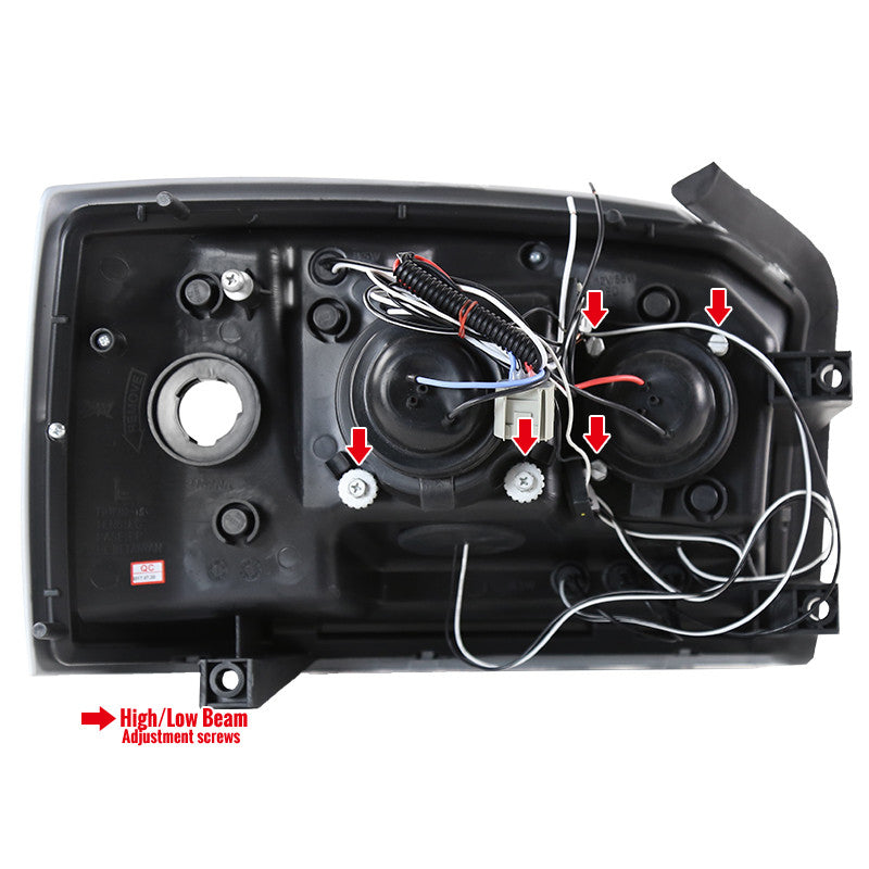 2LHP-CTS08G-RS 2008-14 Cadillac CTS Projector Headlights Chrome Smokedd