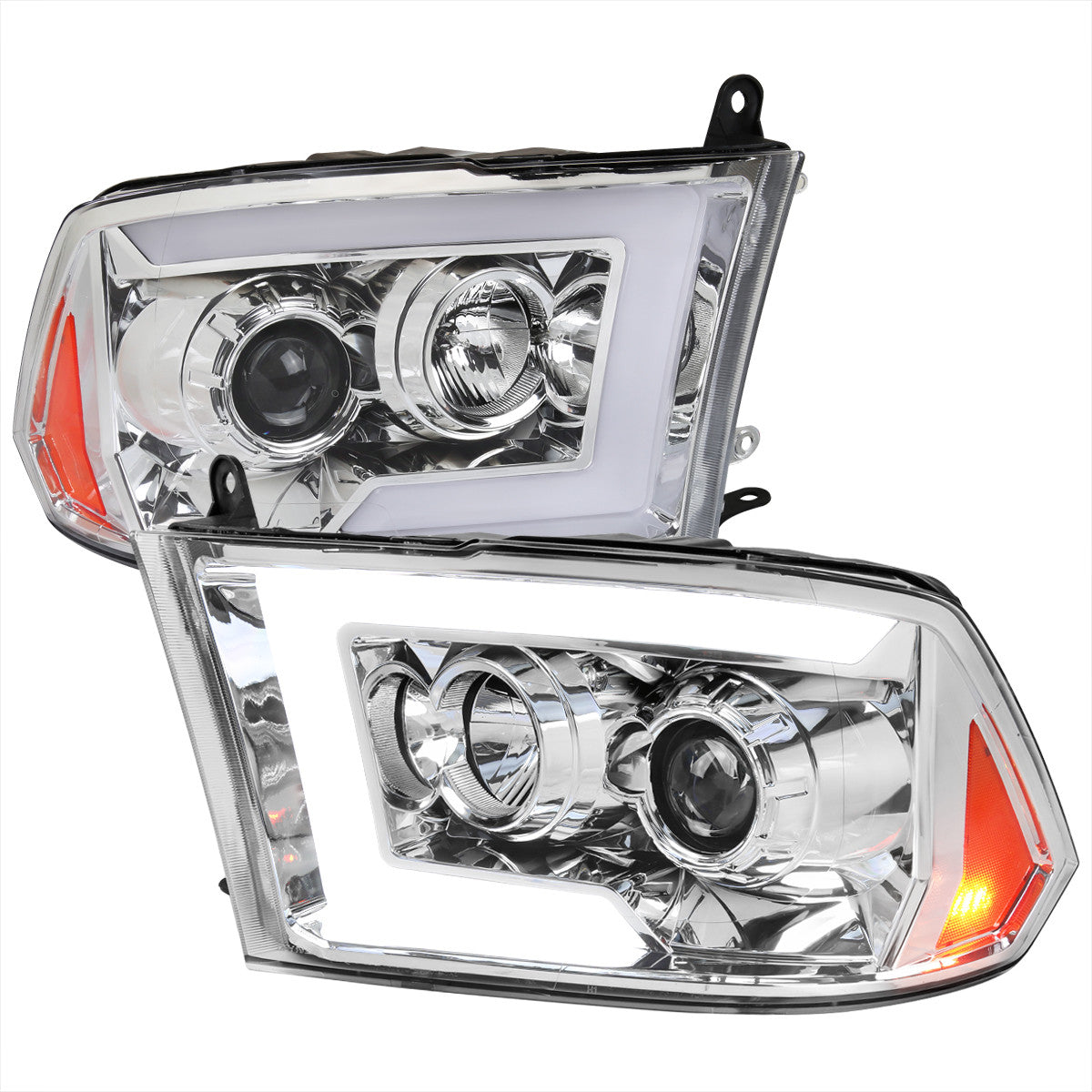 Spec-D 2009-18 Dodge Ram 1500 2500 3500 Projector Headlights Sequential Chrome