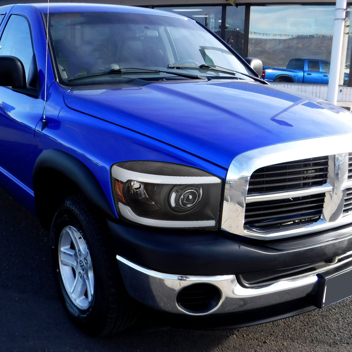 2LHP-DEN07-V2-TM 2007-12 GMC Yukon Denali U-Shape Projector Headlights Chrome