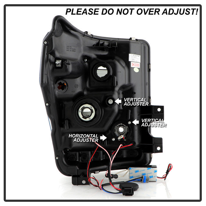 F450 Super Duty 11-16 CCFL Halo Headlights Black