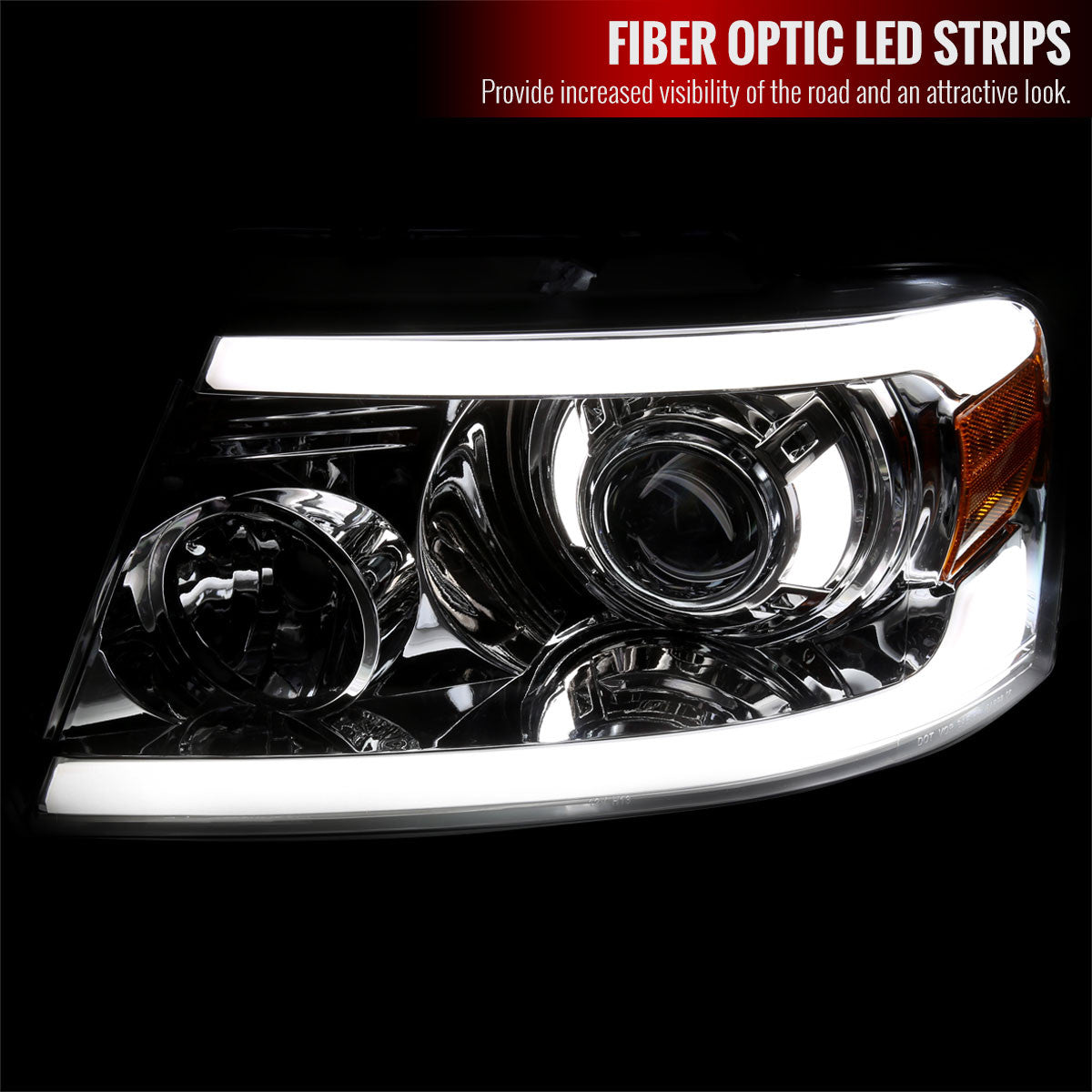 Spe-D 2004-2008 Ford F150 06-2008 Lincoln Mark Spec-D Headlights Chrome