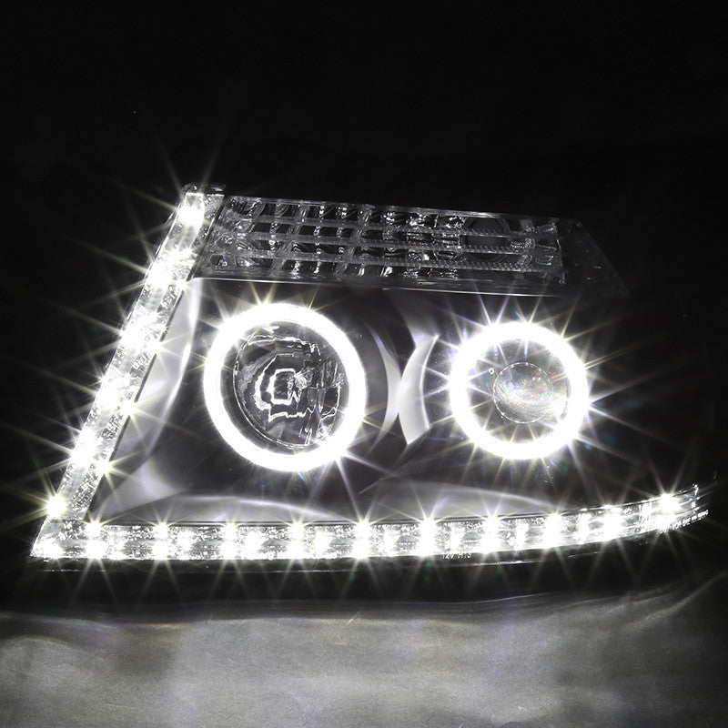 2LHP-F15004-G2-TM 2004-08 Ford F150 Projector Headlights LED Bar Chrome