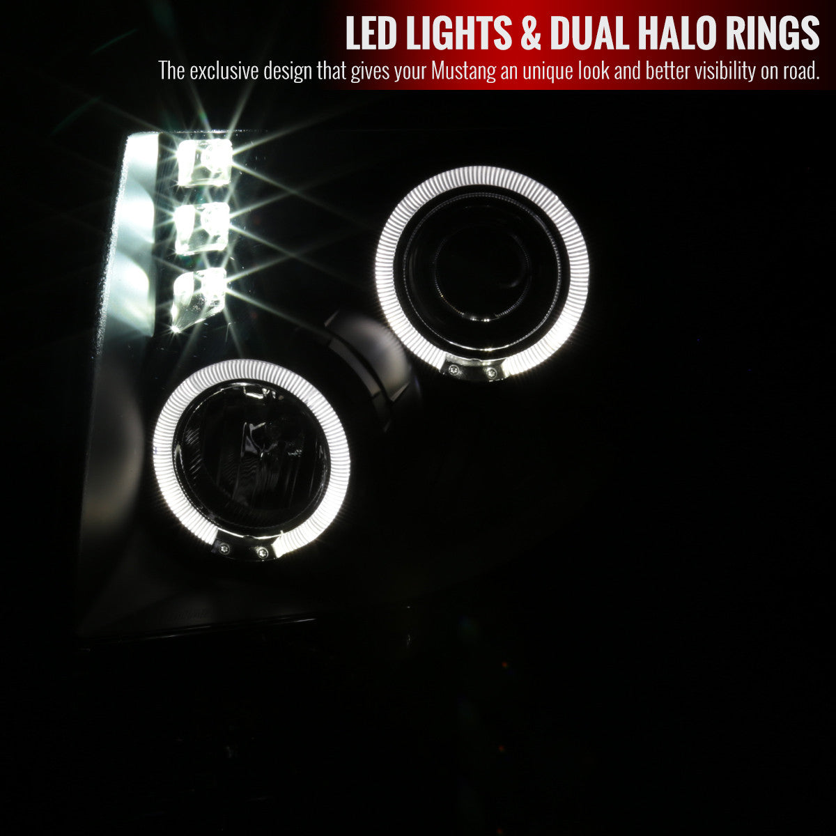 Spe-D 2009-2014 Ford F150 Dual Halo LED Projector Spec-D Headlights