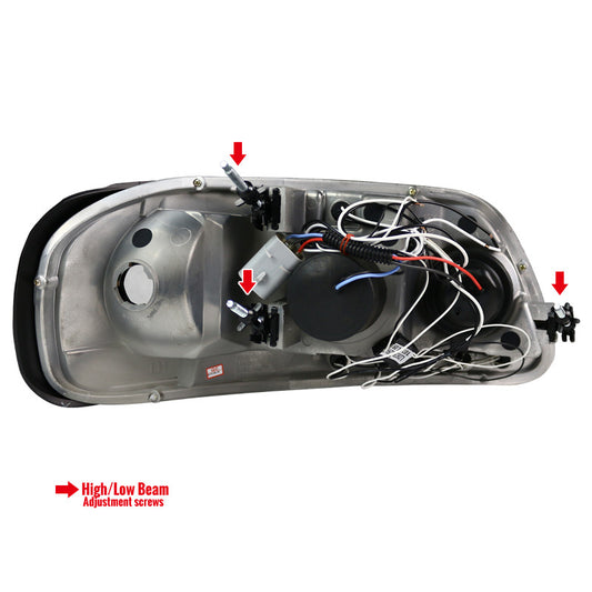 1997-2003 Ford F150 Projector Spec-D Headlights LED Black