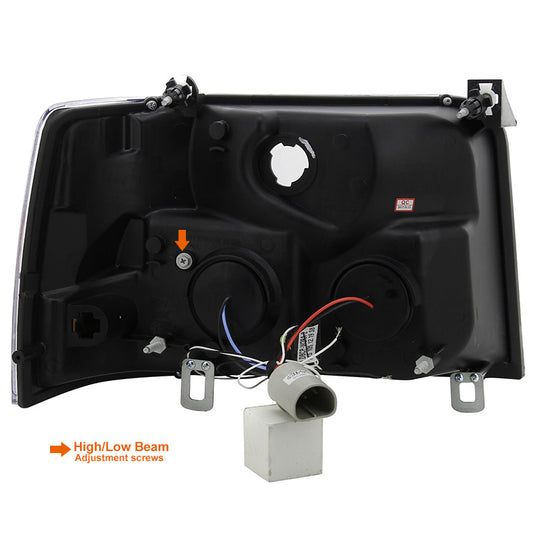 1992-96 Ford F150 Halo Projector Spec-D Headlights V2 Black