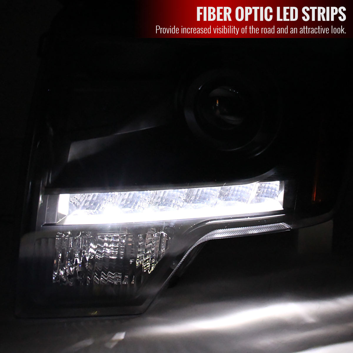 Spe-D 2009-2014 Ford F150 Projector Spec-D Headlights Black