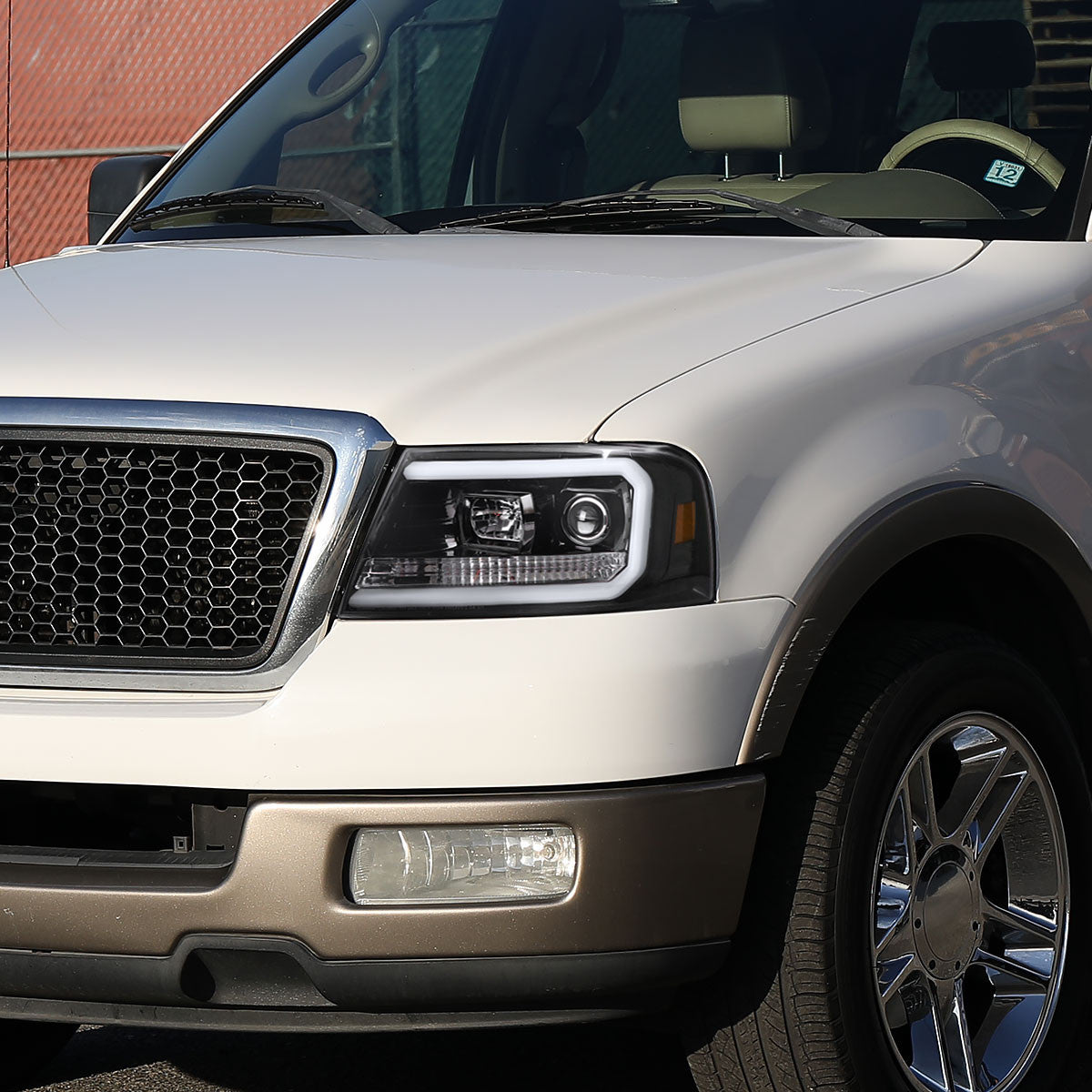 2LHP-ECLD02-RS 2002-06 Cadillac Escalade Projector Headlights Chrome