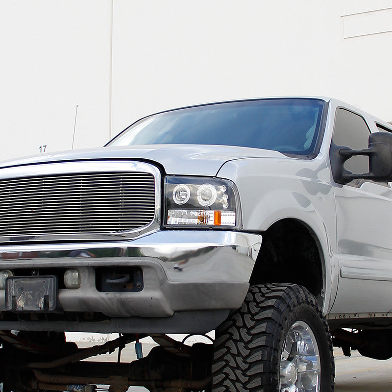 Matte Black Clear Lens Headlights For F250