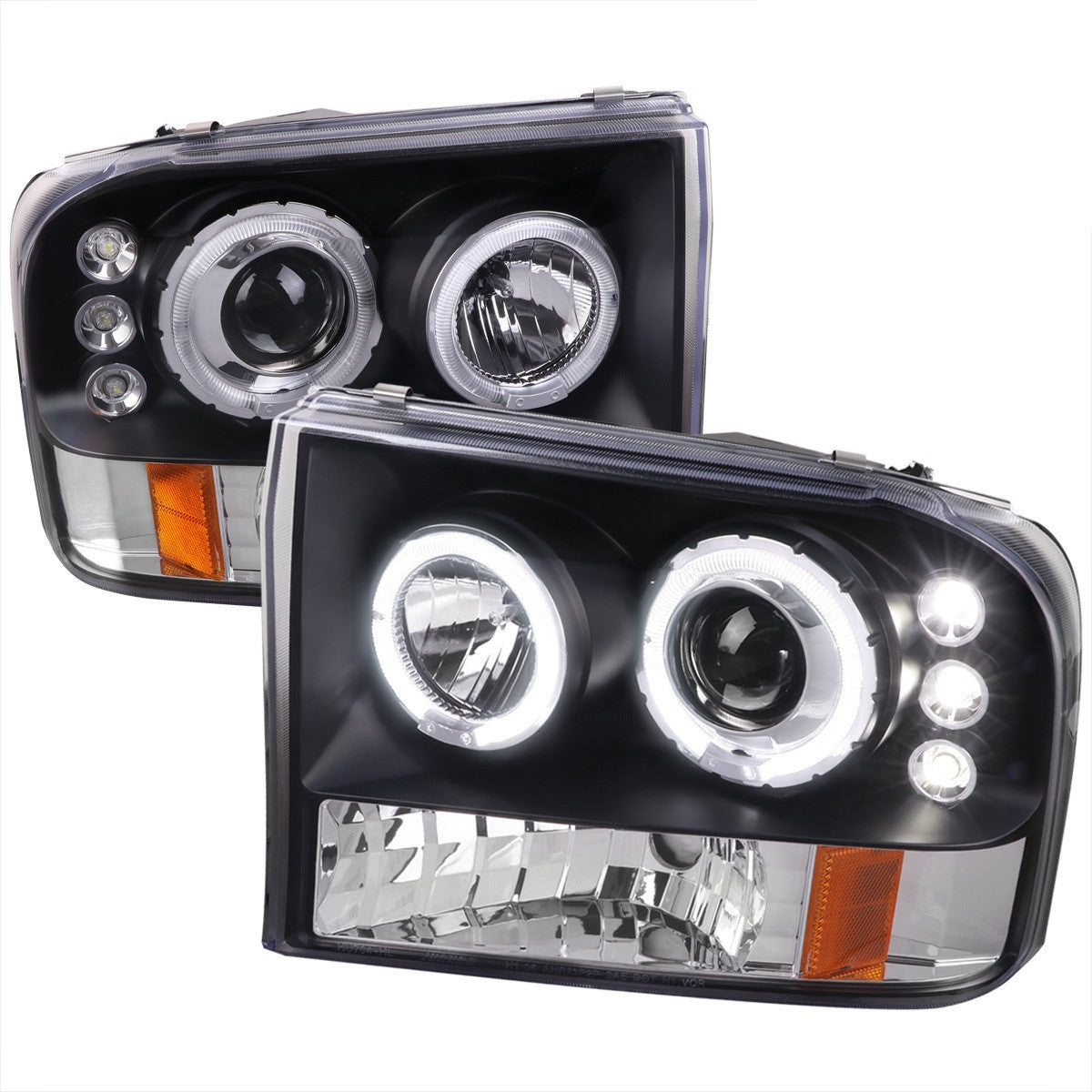 4PC Headlight & Signal Light Set For Ford Super Duty F250-F550 2002-2004 - W/ Bulbs