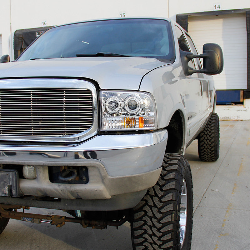 Chrome Clear Lens Headlights For F250