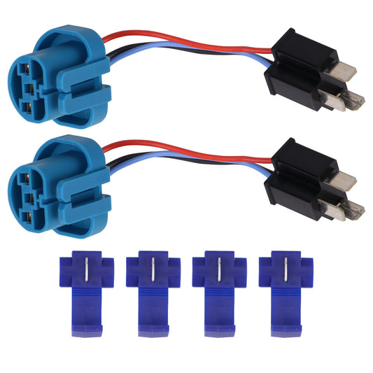 1999-2004 Ford F350 Black Spec-D Headlights Smoked