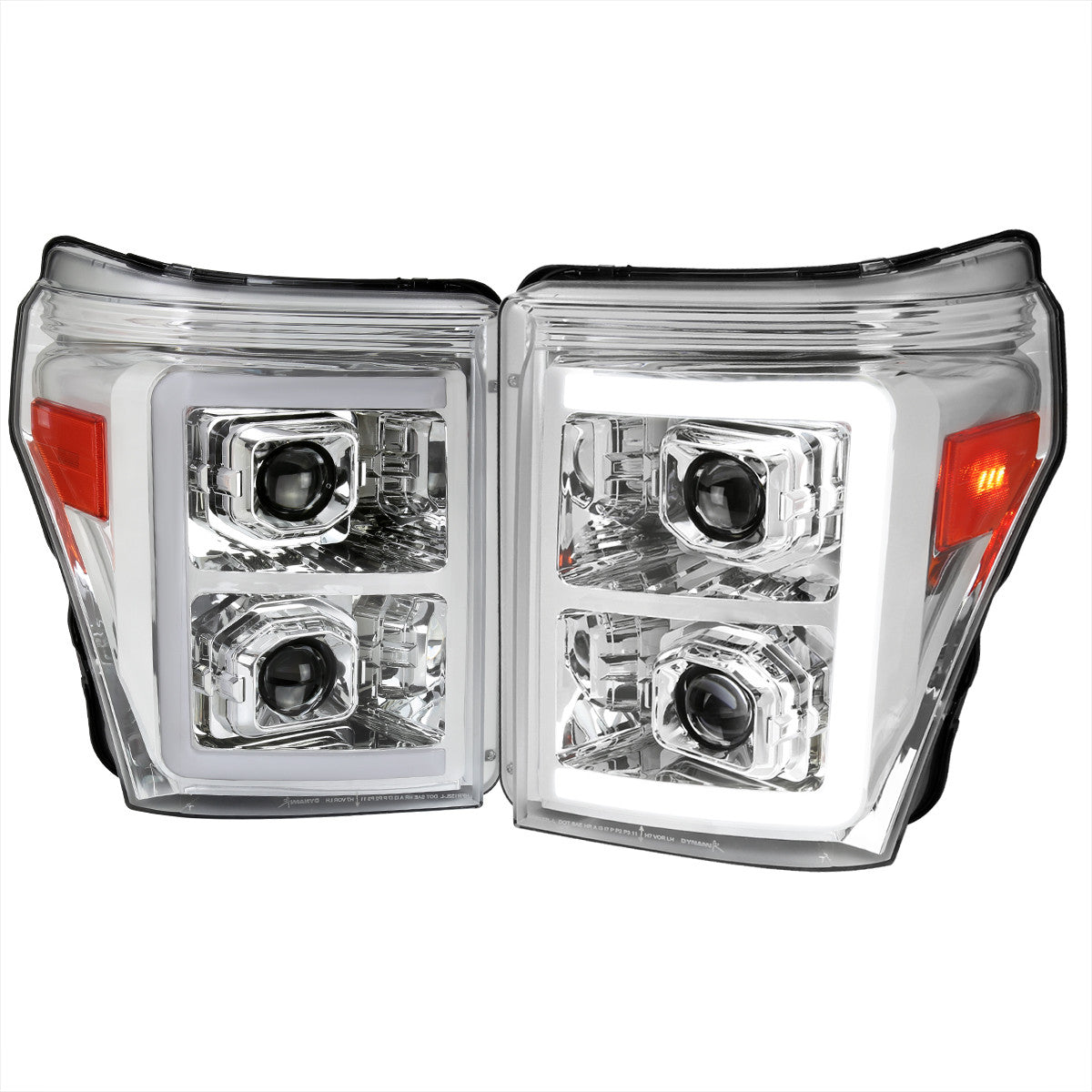 Spec-D 11-2016 Ford F250 F350 F450 Projector Headlights Sequential Chrome