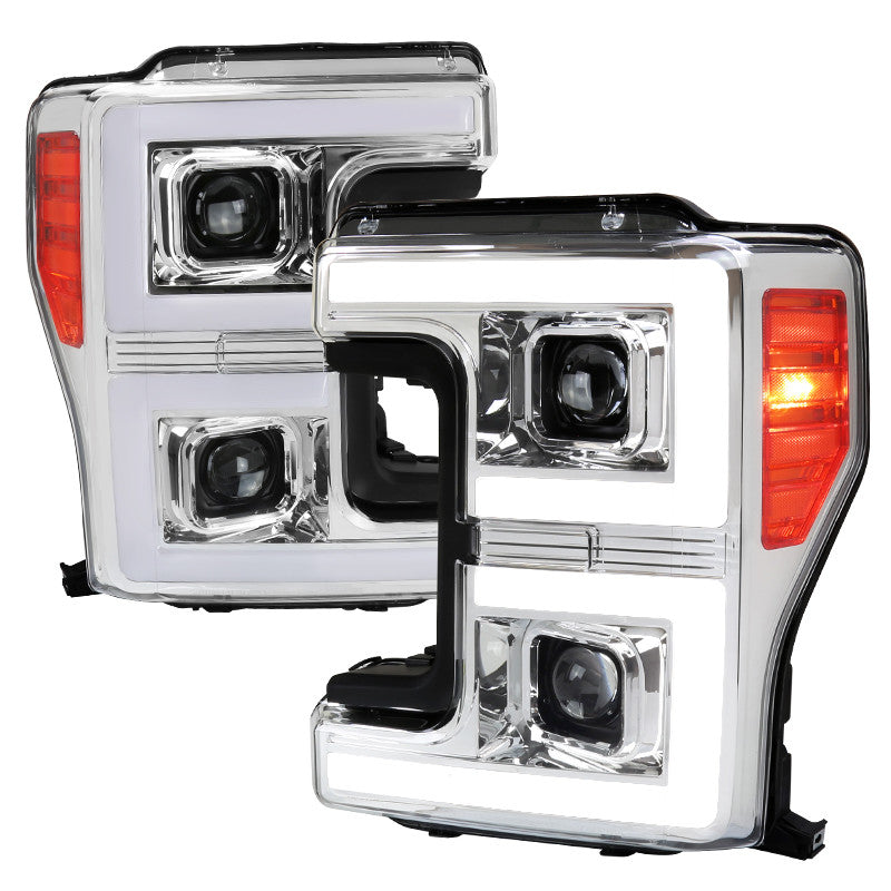 Spec-D 2017-19 Ford F250 F350 F450 Projector Headlights Sequential Chrome
