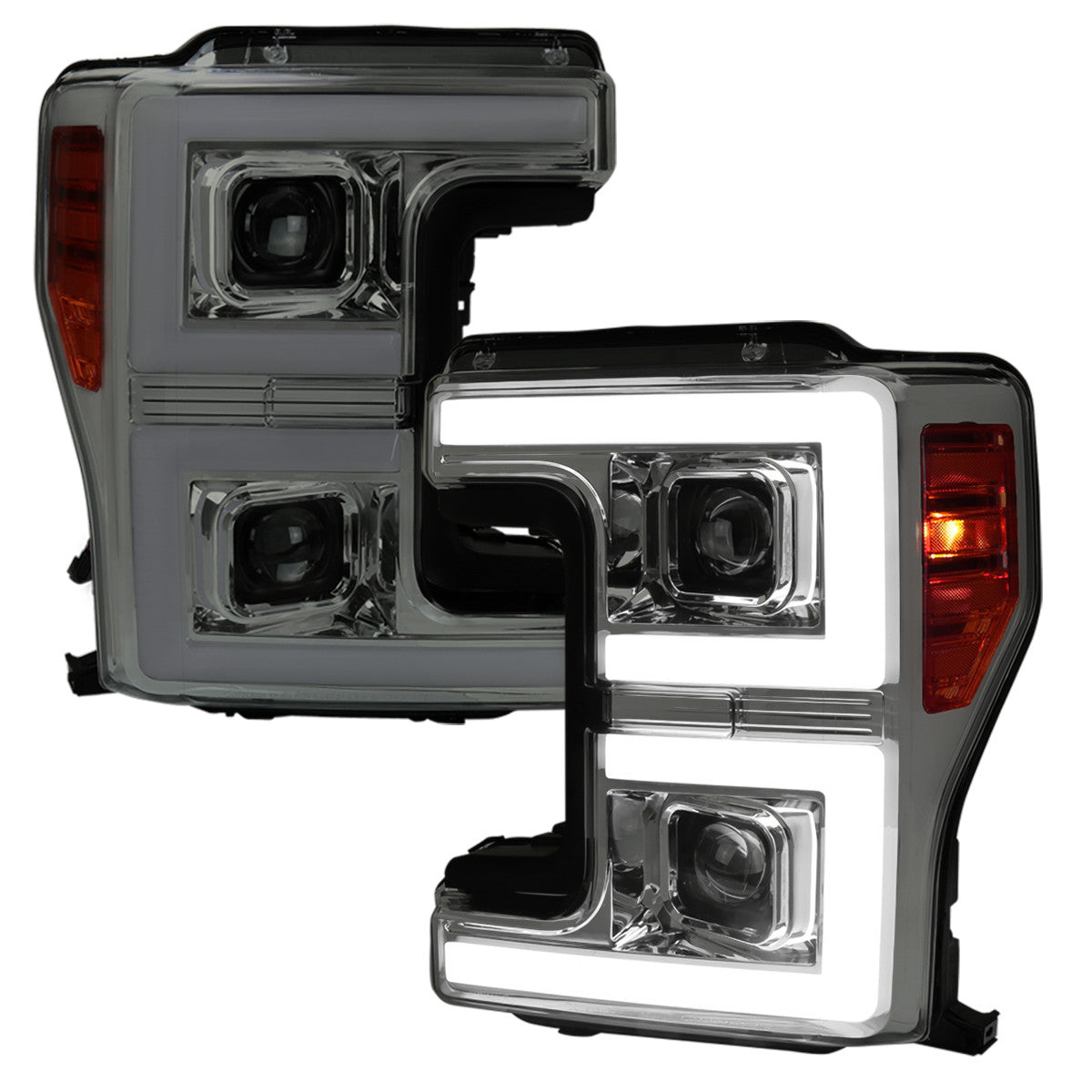 Spec-D 2017-19 Ford F250 F350 F450 Projector Headlights Sequential Smoked