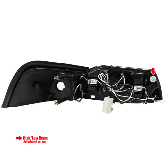 1999-2004 Ford Mustang Dual Halo LED Projector Spec-D Headlights