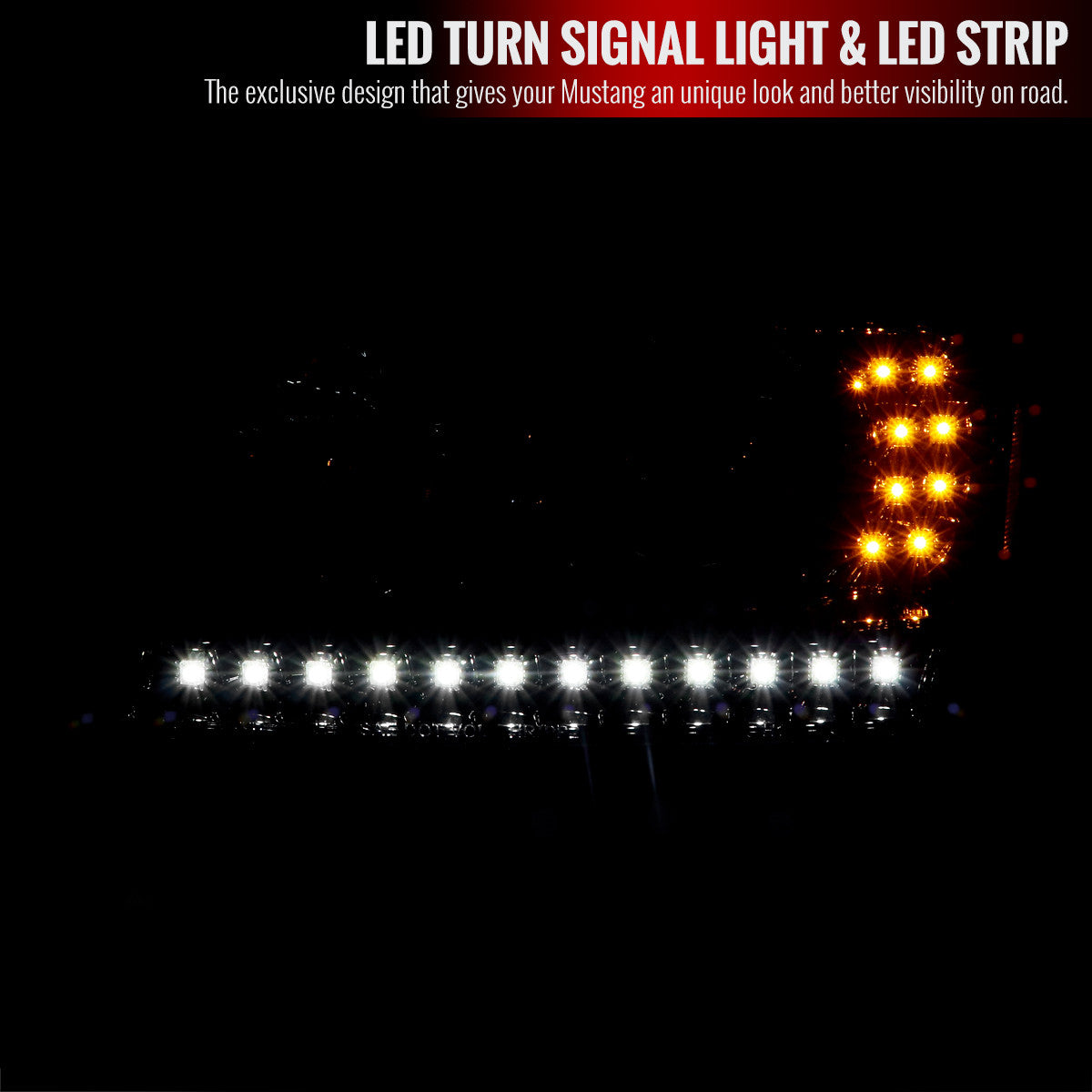 Spe-D 2001-2011 Ford Ranger Projector Spec-D Headlights LED Singals Black