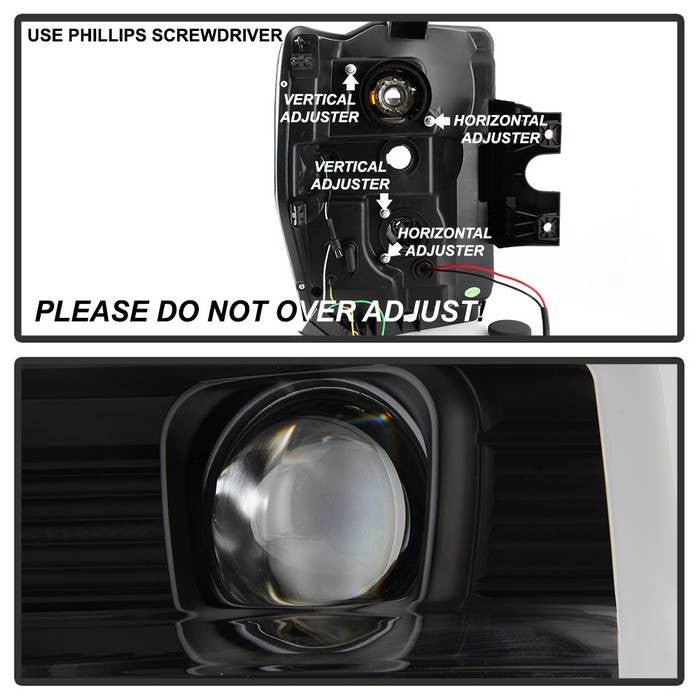 Ford Super Duty 09 Projector Headlights v2 - Switch Back Light Bar