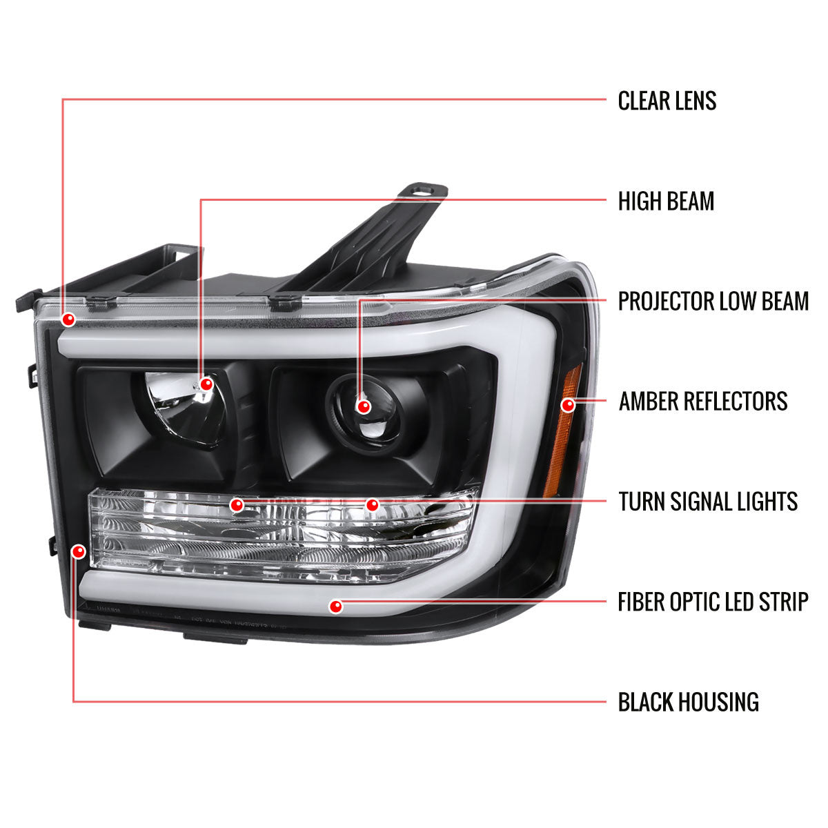 2LHP-SEN04G-TM 2004-06 Nissan Sentra Projector Headlights Black Smokedd