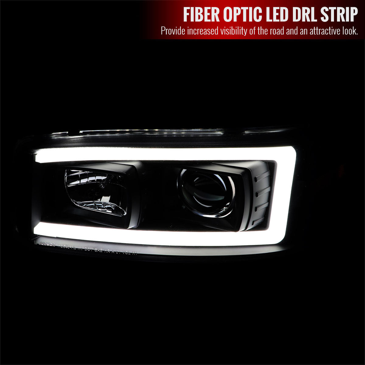 Spec-D 01-06 GMC Yukon Denali Projector Headlights Black Clear