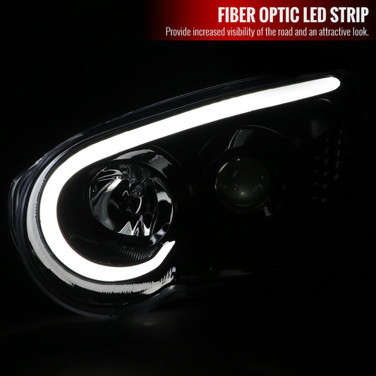 2004-2005 Impreza WRX STI Outback Black Spec-D Headlights Clear