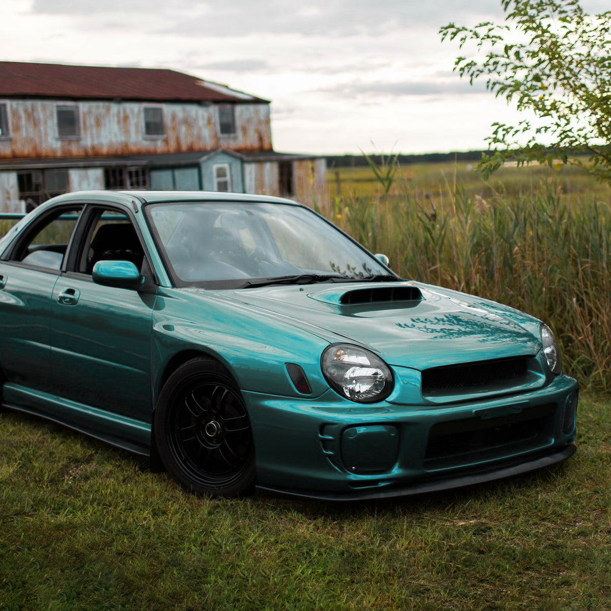 Spec-D 02 Subaru Impreza Replacement black headlights