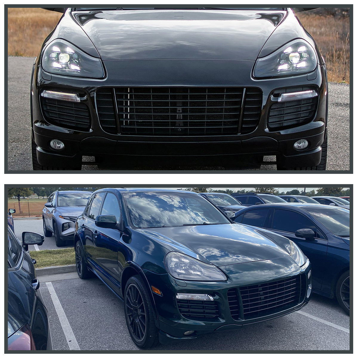 Spec-D 09 Porsche Cayenne black headlights